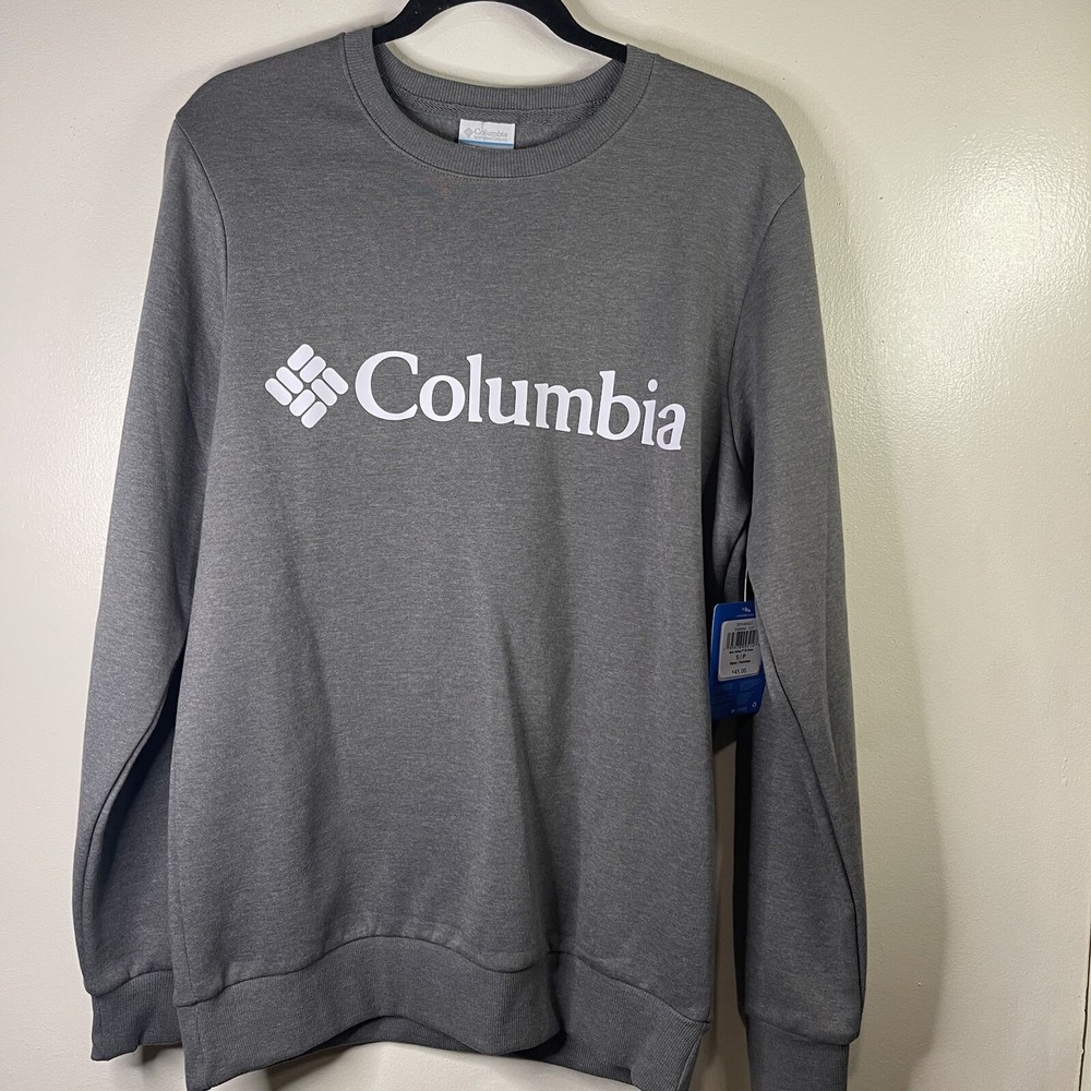 Columbia Fleece Pullover Sweatshirt Men Size Small Cotton Long Sleeve Crewneck - Picture 1 of 10